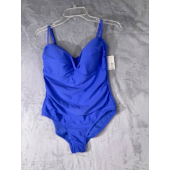 Catalina Womens Medium 8-10 One-Piece Swimsuit Padded Bra Purple - Picture 1 of 8